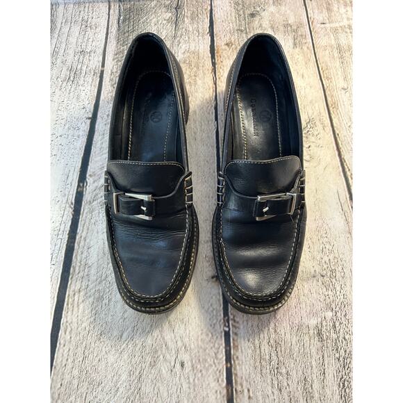 COLE HAAN Women’s Leather Loafers with a Block Heel / Size: 7 - Picture 2 of 11